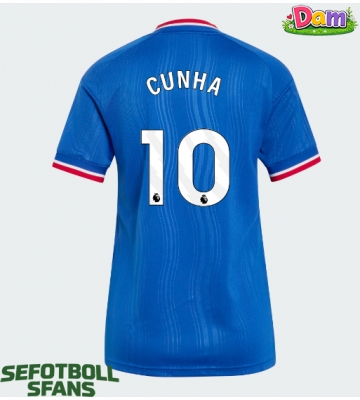 Manchester United Matheus Cunha #10 Bortatröja Kvinnor 2026-27 Kortärmad
